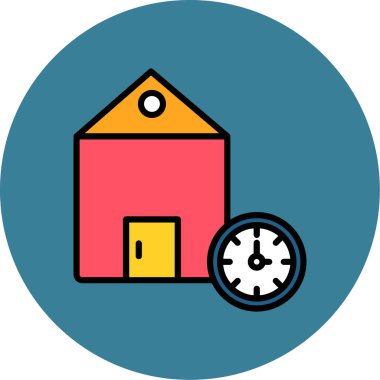 vektör evi simgesi, vektör illüstrasyonu