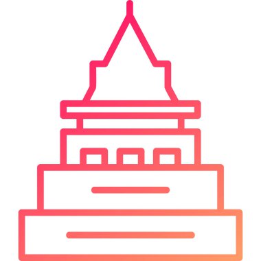 Bina. Web simgesi basit illüstrasyon