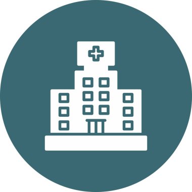 Hastane binası ikon vektör illüstrasyonu