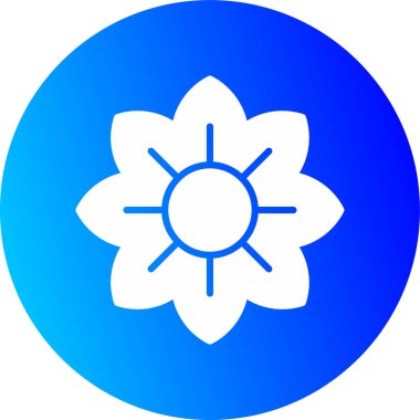 çiçek simgesi, basit vektör illüstrasyonu