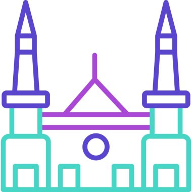 bina simgesi, modern vektör illüstrasyonu