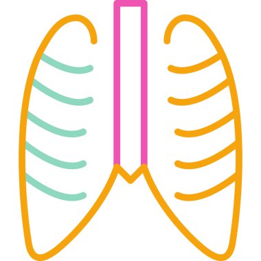 Ciğerler. Web simgesi basit illüstrasyon