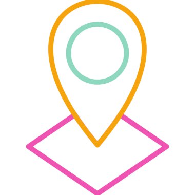 Harita konumu. Basit illüstrasyon