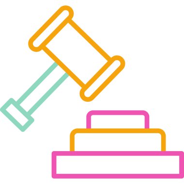 Hukuk. Web simgesi basit illüstrasyon