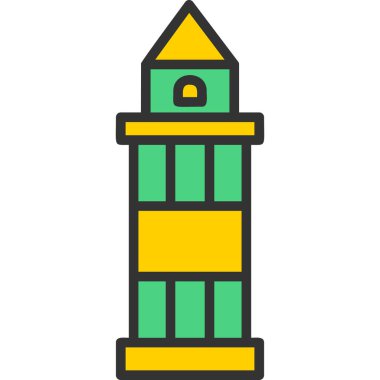 kule ikon vektör illüstrasyonu