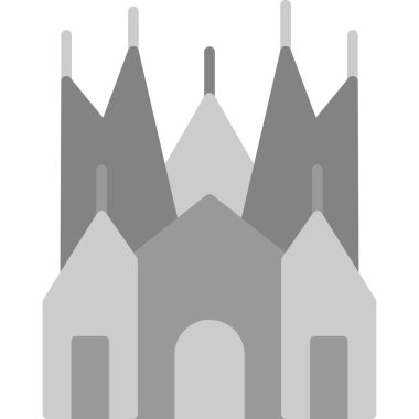 Katedral inşa vektör illüstrasyonu