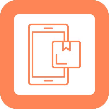 Cep telefonu simgesi, vektör illüstrasyonu