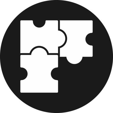 Katı biçimdeki yapboz parçası katı simgesi