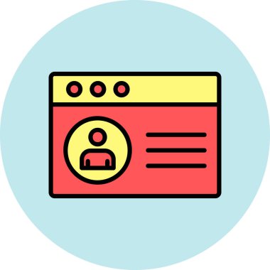 tarayıcı simgesi vektör illüstrasyonu