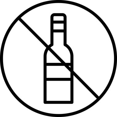 alkollü içecek simgesi ana hatlarıyla