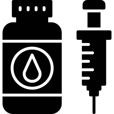 şişe ve ilaç simgesi