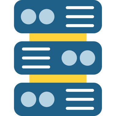 sunucu vektör simgesi. düz biçim sembolü.