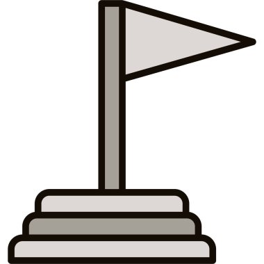 bayrak ikonu vektör illüstrasyonu