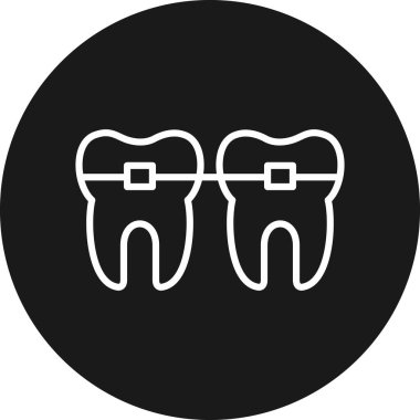 Modern diş simgesinin vektör illüstrasyonu