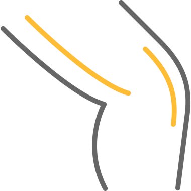 İnsan bacağının vektör renk simgesi. İnsan vücudu.