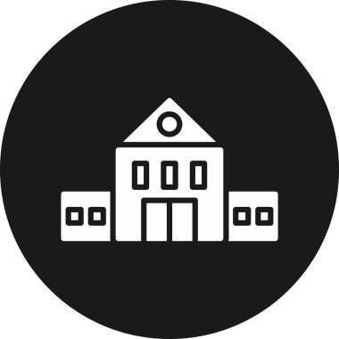 Bina. Web simgesi basit illüstrasyon