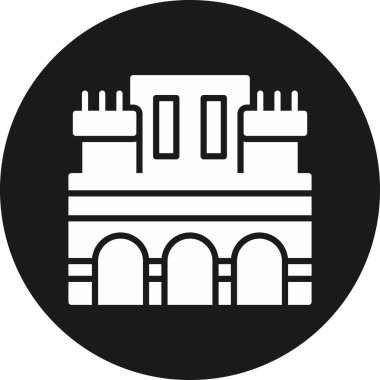 Şato. Web simgesi basit illüstrasyon