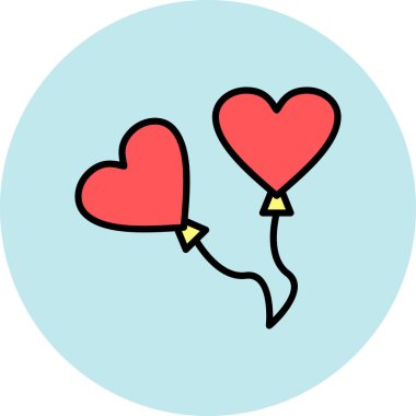 Kalp. Web simgesi basit illüstrasyon