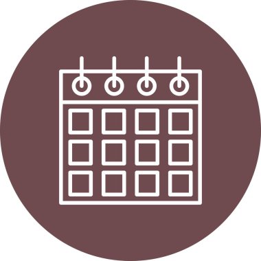 Takvim vektör simgesi modern illüstrasyon