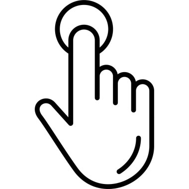 parmak jest simgesi ana hat biçiminde