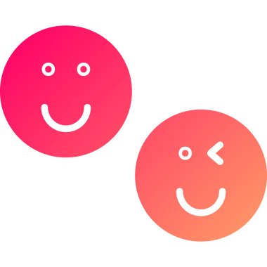 Beyaz arkaplanda izole edilmiş gülümseme ikonu ile renk çizgisi gülümsemesi. Mutlu gülen surat, gülen surat ve gülen yüz gradyanı. Değişken rastgele dinamik şekiller. vektör