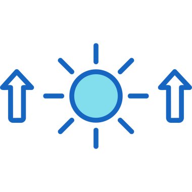 ok simgeli güneş, vektör illüstrasyonu
