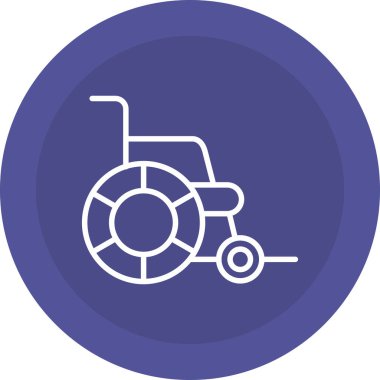 tekerlekli sandalye vektör simgesi modern tasarım