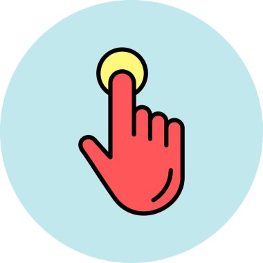 Parmak. Web simgesi basit illüstrasyon