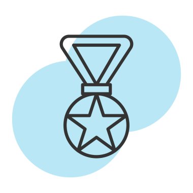 Madalya ikon vektör illüstrasyonu