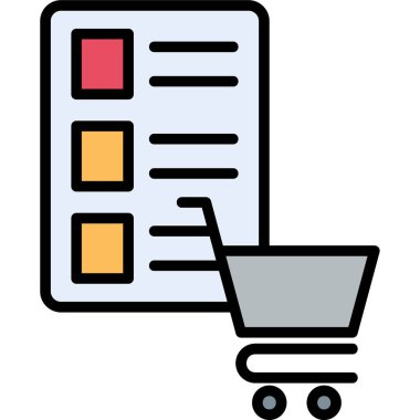 İnternetten alışveriş. Basit resimleme