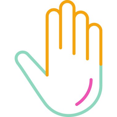 Avuç içi simgesi olan bir el.