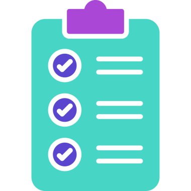 Kontrol listesi simgesi vektör illüstrasyonu