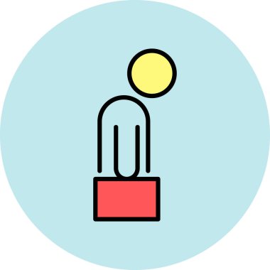 Tek bir simgenin vektör illüstrasyonu