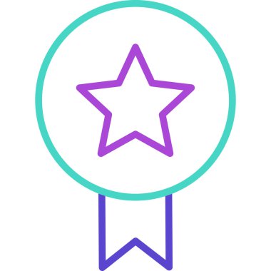 Madalya. Web simgesi basit illüstrasyon