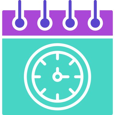 Saat simgesinin vektör illüstrasyonu