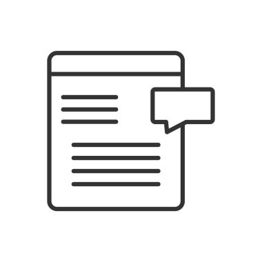 Beyaz arka plan üzerinde gazete şeffaf işareti izole gazete simge vektör