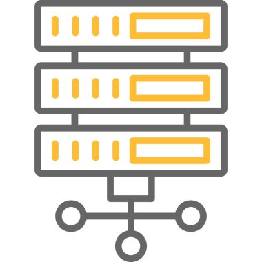 Bulut Hesaplama Basit Vektör Simgesi İllüstrasyonu