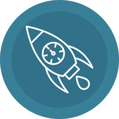 Roket. Web simgesi basit bir illüstrasyon. roket simgesi