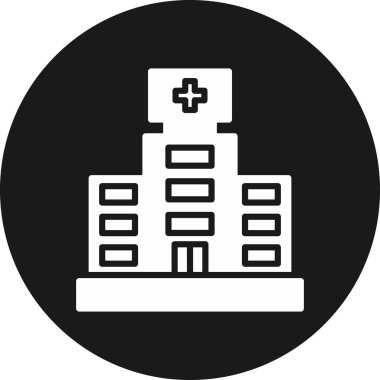 Hastane binası sembol simgesi