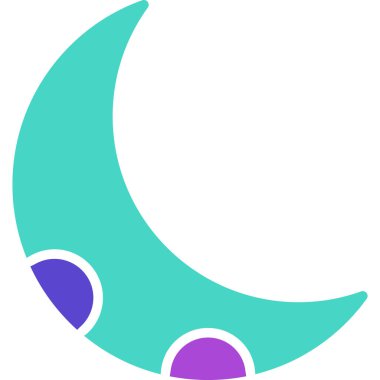 Ay. Web simgesi basit illüstrasyon