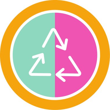 Geri dönüşüm. Web simgesi basit tasarım