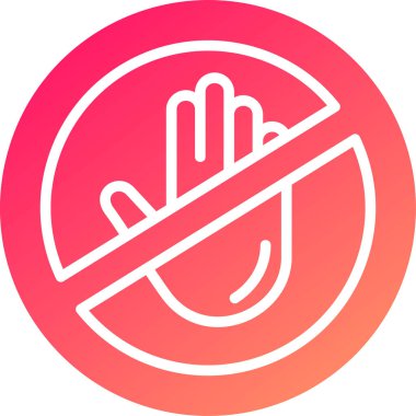 Jest simgesini durdur, basit vektör resimlemesi