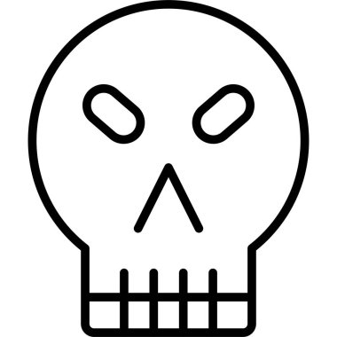 kafatası simgesi, vektör illüstrasyonu