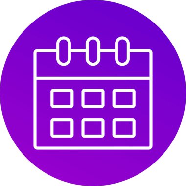 Takvim simgesi vektör illüstrasyonu