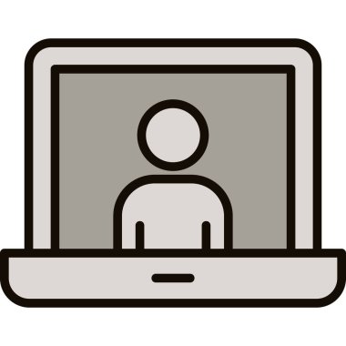 Bilgisayar. Web simgesi basit illüstrasyon