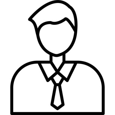 İş adamı. Web simgesi basit illüstrasyon