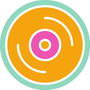 CD mi? Web simgesi basit illüstrasyon