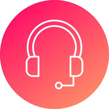 Kulaklık. Web simgesi basit tasarım