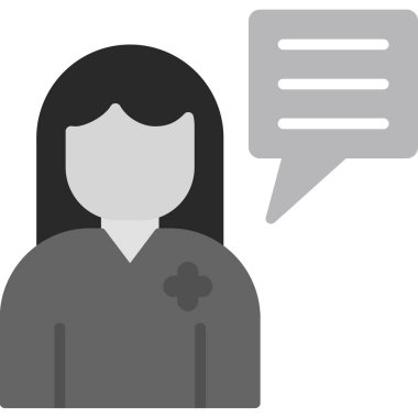 kadın müşteri hizmetleri simgesi