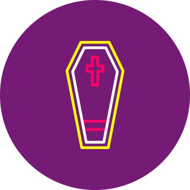 tabut simgesi vektör illüstrasyonu